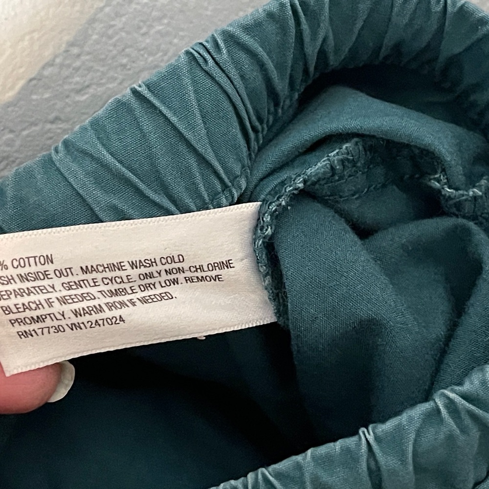 Wild Fable Large Baggy Cargo Pockets Parachute Pants Teal Green Y2K Gorpcore - Picture 6 of 6